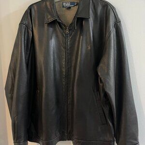 Ralph Lauren Leather Jacket - L- Moca Brown